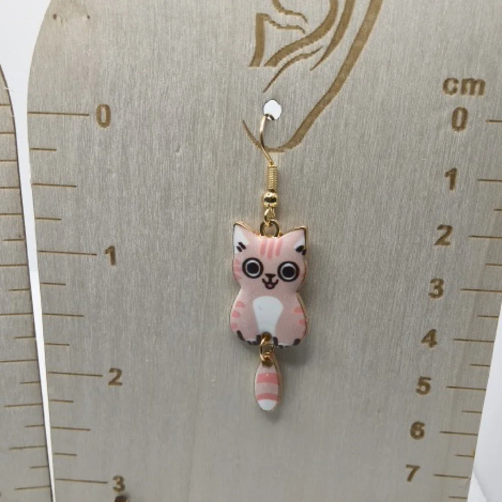 Cute‎ Pink Cat Earrings